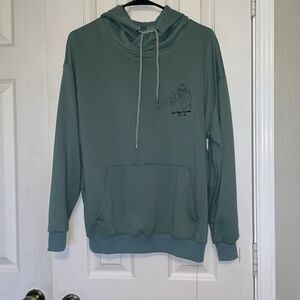 Large Sage Green “Let This Forever, C+A” Relationship Hoodie